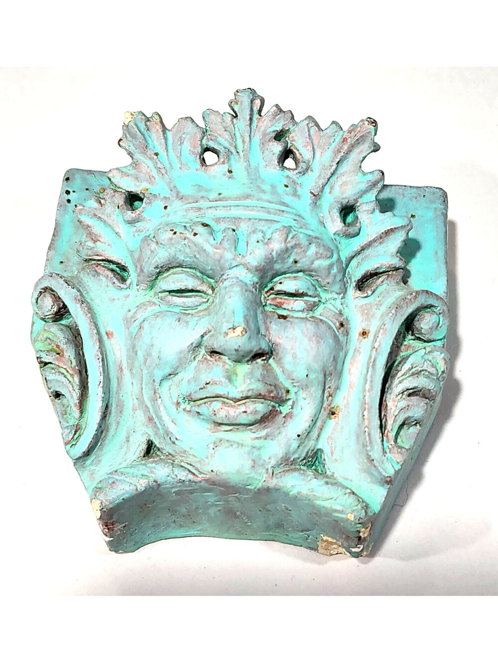Cast Shadows Heavy Studio Green Man Wall Plaque Richard Chalifour Verdigris 2013